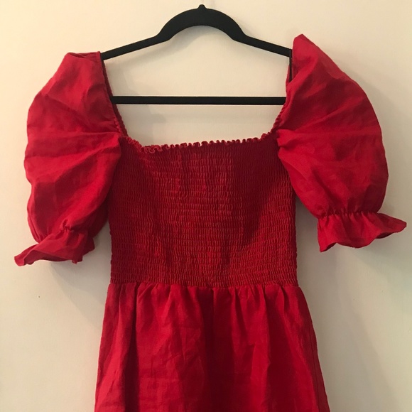 SOLD. NWOT Reformation Cherry Cerise Dress - Picture 2 of 6